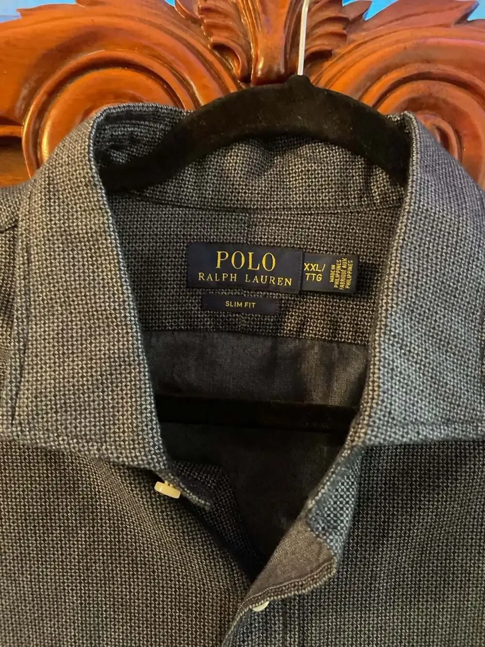 Polo Ralph Lauren Slim Fit Chambray Button Down Shirt Size XL